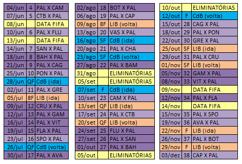 Calendário 2017