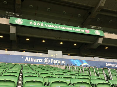 Painel de led no Allianz Parque