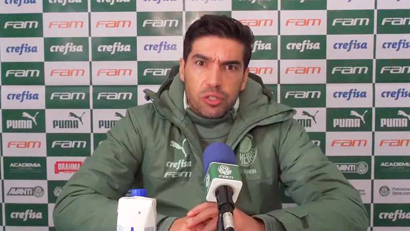 Abel Ferreira concede entrevista coletiva após partida do Palmeiras contra o Red Bull Bragantino