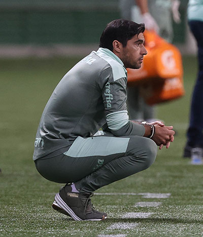 Abel Ferreira durante partida do Palmeiras