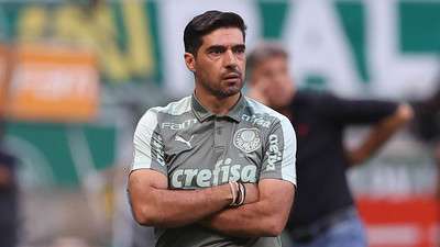 Abel Ferreira durante partida do Palmeiras contra o Flamengo.