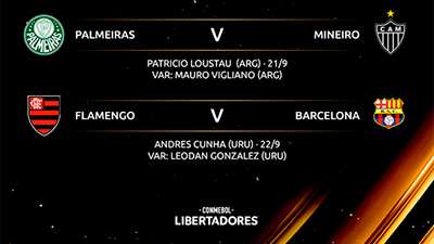 Arbitragem das primeiras partidas das semi-finais da Libertadores 2021.