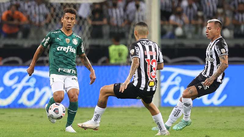 Marcos Rocha em jogo do Palmeiras contra o Atlético-MG, durante segunda partida válida pelas semifinais da Libertadores 2021, no Mineirão.