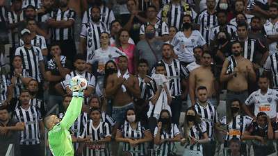 Weverton durante segunda partida do Palmeiras contra o Atlético-MG, válida pelas semifinais da Libertadores 2021, no Mineirão.