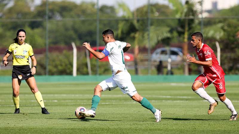 Sub-20 do Palmeiras vence a Itapirense por 2x0 no Campeonato Paulista, na Academia de Futebol 2, em Guarulhos.