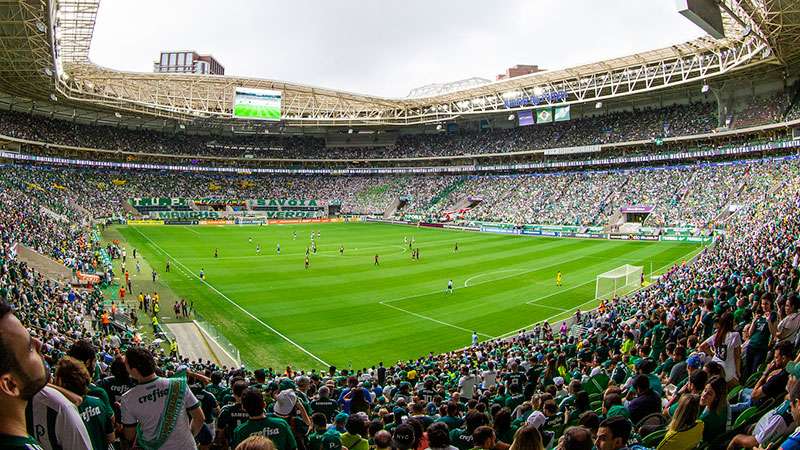 Allianz Parque lotado pela torcida do Palmeiras.