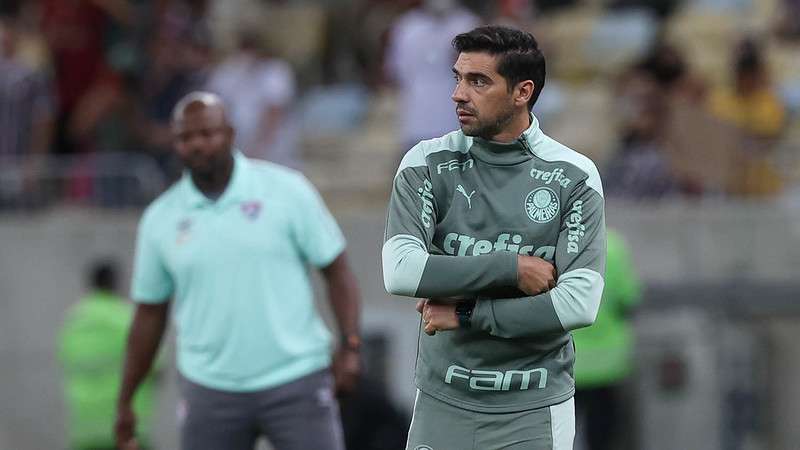 Abel Ferreira em jogo do Palmeiras contra o Fluminense, durante partida válida pela trigésima segunda rodada do Brasileirão 2021, no Maracanã.