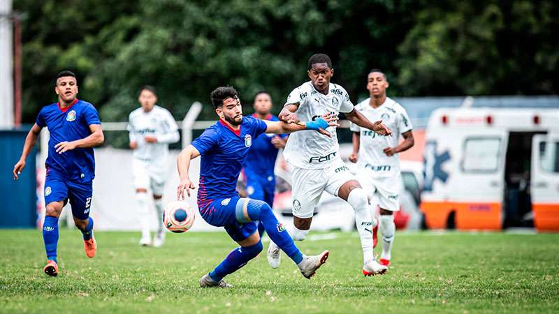 Sub-20 do Palmeiras goleia São Caetano no jogo de ida das oitavas-de-final do Paulistão.