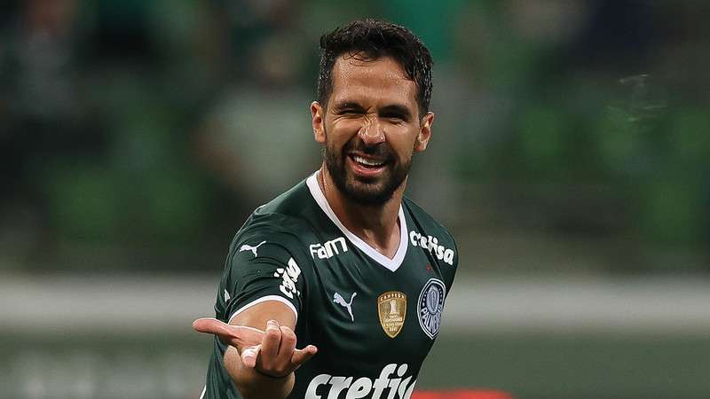 Luan comemora seu gol pelo Palmeiras contra a Ponte Preta, durante partida válida pela primeira rodada do Paulistão 2022, no Allianz Parque.