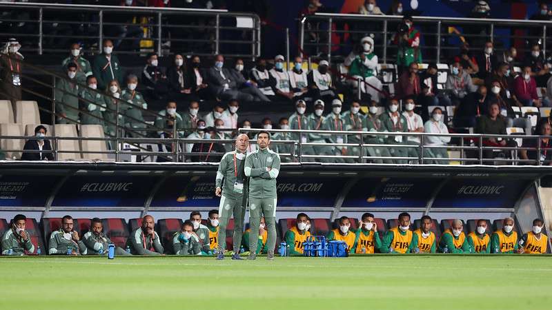 Abel fala dos palmeirenses presentes no estádio.