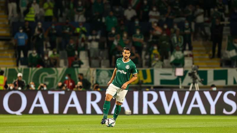 Luan durante partida entre Palmeiras e Al Ahly-EGI no primeiro jogo do Mundial de Clubes da FIFA 2021, no Al Nahyan Stadium, em Abu Dhabi-EUA.