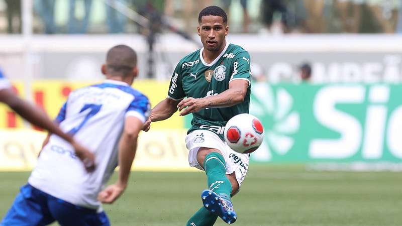 Murilo em jogo do Palmeiras contra o Santo André, durante partida válida pela oitava rodada do Paulistão 2022, no Allianz Parque.