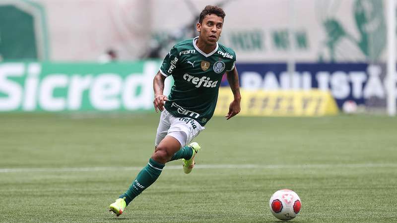 Marcos Rocha em jogo do Palmeiras contra o Santo André, durante partida válida pela oitava rodada do Paulistão 2022, no Allianz Parque.