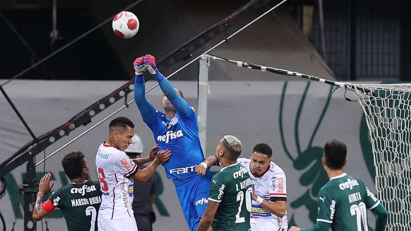 Marcelo Lomba em jogo do Palmeiras contra o Ituano, durante partida válida pela quarta de final do Paulistão 2022, no Allianz Parque.