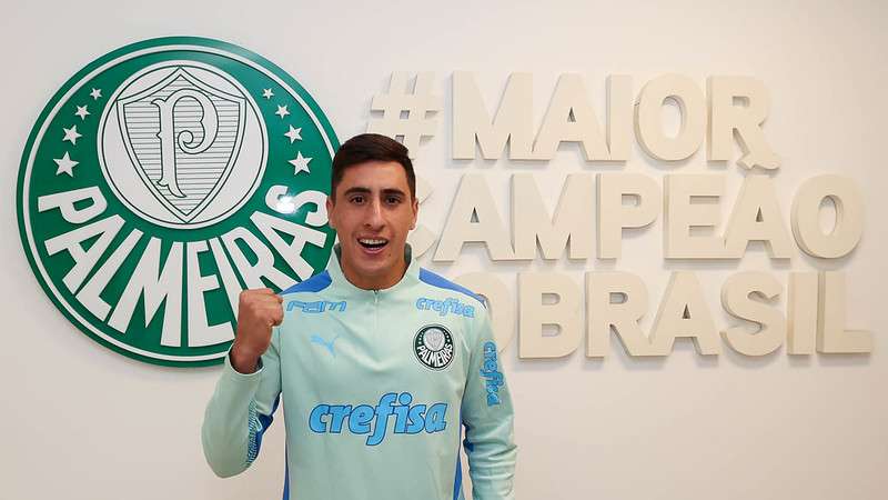 Miguel Merentiel é o mais novo atleta do Palmeiras; o jogador conheceu a Academia de Futebol.