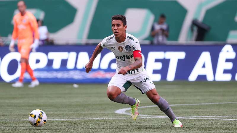 Marcos Rocha em jogo do Palmeiras contra o Atlético-MG, durante partida válida pela nona rodada do Brasileirão 2022, no Allianz Parque.