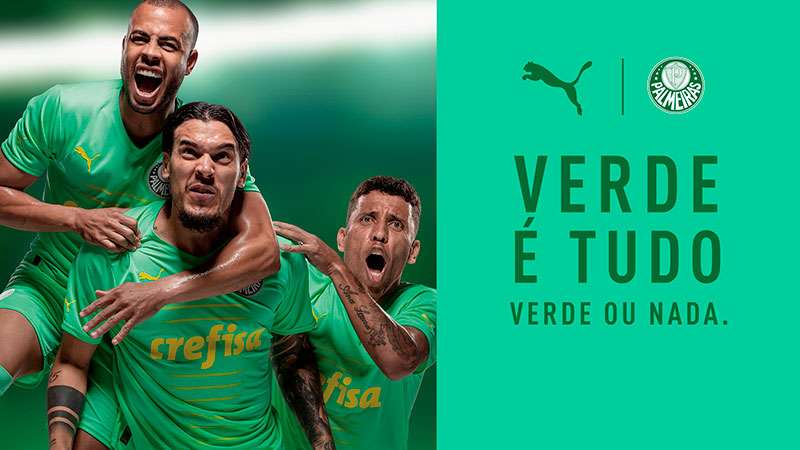 Verde é Tudo. Verde ou Nada: a nova camisa 3 do Palmeiras.