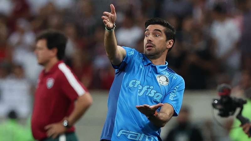 Abel Ferreira em jogo do Palmeiras contra o Fluminense, durante partida válida pela vigésima quarta rodada do Brasileirão 2022, no Maracanã.