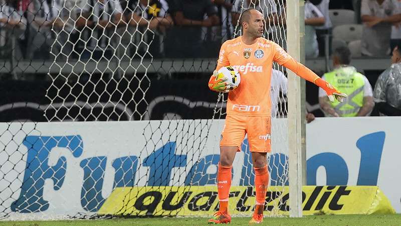 Marcelo Lomba em jogo do Palmeiras contra o Atlético-MG, durante partida válida pela vigésima oitava rodada do Brasileirão 2022, no Mineirão.