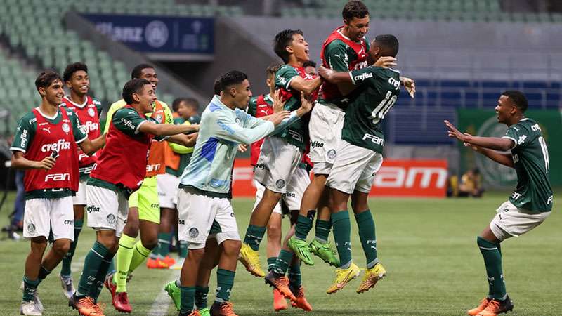 Palmeiras e Atlético-MG na primeira partida válida pelas quartas de final do Brasileiro Sub-17, no Allianz Parque, em São Paulo-SP.