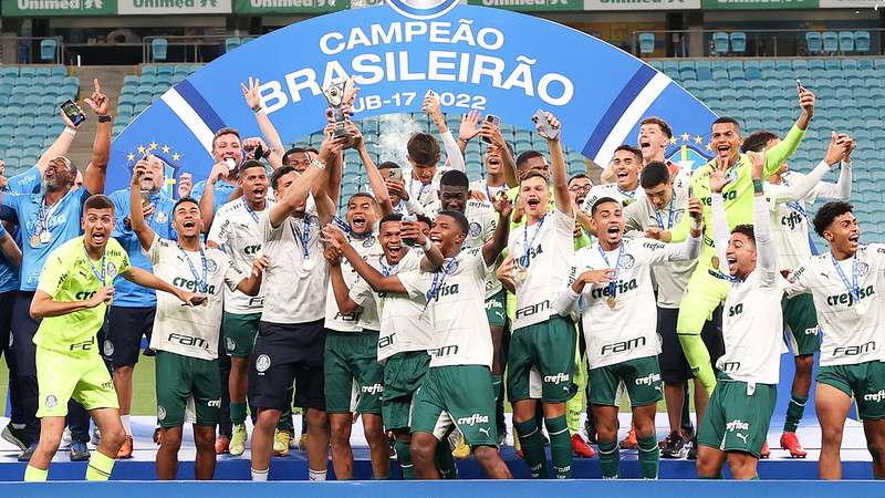 Palmeiras vence e conquista o título sobre o Grêmio, após partida válida pela final do Campeonato Brasileiro Sub-17, na Arena do Grêmio, em Porto Alegre-RS.