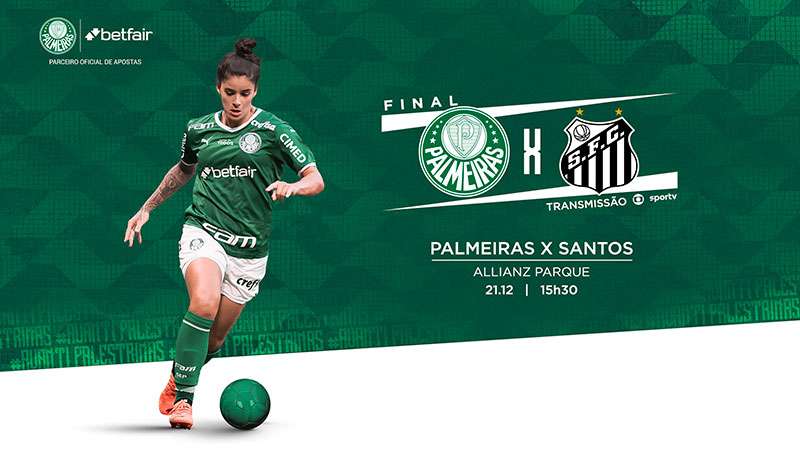 PALMEIRAS x SANTOS  Chamada da FINAL do CAMPEONATO PAULISTA FEMININO 2022  na GLOBO (21/12/2022) 