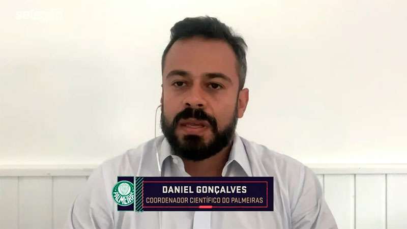 Daniel Gonçalves avalia treinos remotos do Palmeiras e ressalta comprometimento dos jogadores: “Mobilização satisfatória”.
