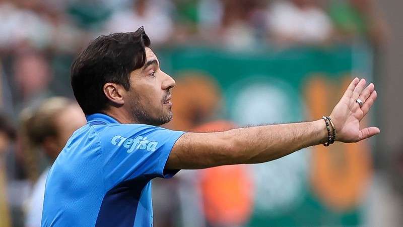 Abel Ferreira em jogo do Palmeiras contra o SPFC, durante partida válida pela terceira rodada do Paulistão 2023, no Allianz Parque.