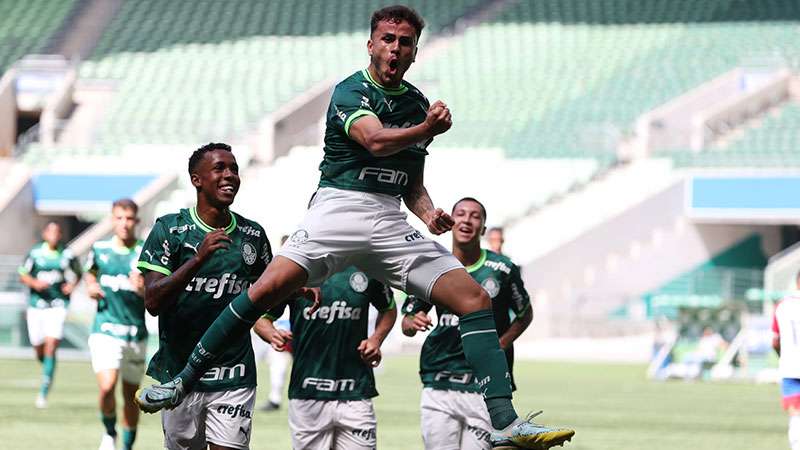 Palmeiras faz três e vence o Fortaleza pelo Brasileiro Sub-20.
