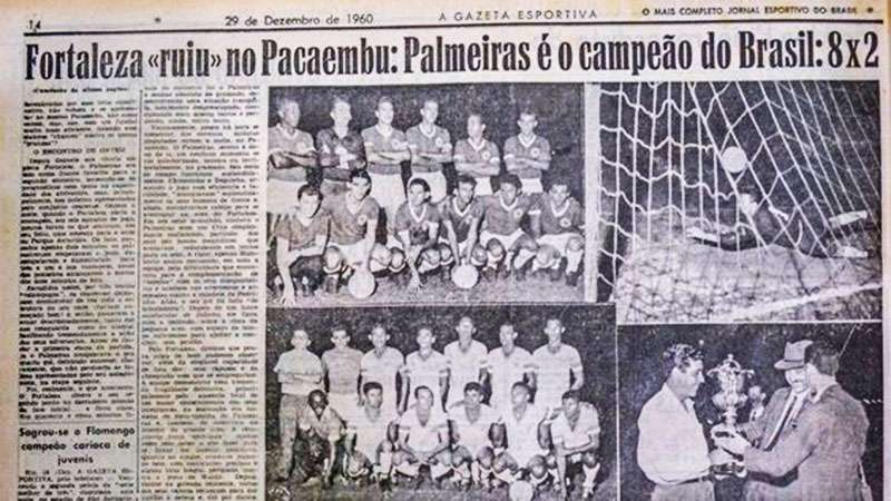 62 anos depois de goleada histórica, Palmeiras volta a enfrentar o Fortaleza em um jogo eliminatório.