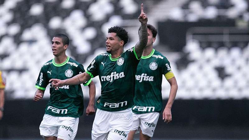 Palmeiras empata com o Botafogo na ida das quartas do Brasileiro Sub-20.