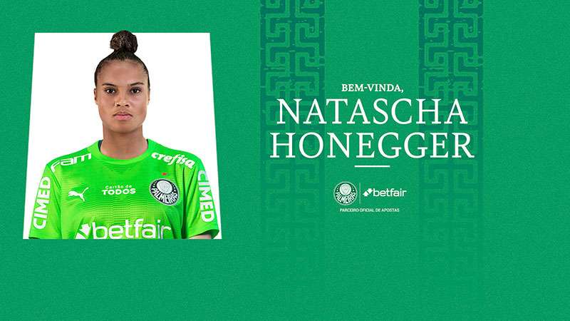 Palmeiras anuncia contratação da goleira Natascha Honeeger para o time feminino.
