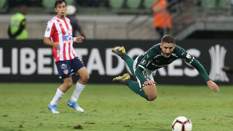 Zé Rafael em jogo do Palmeiras contra o Junior Barranquilla, durante partida válida pela quarta rodada da fase de grupos da Libertadores 2019, no Allianz Parque.