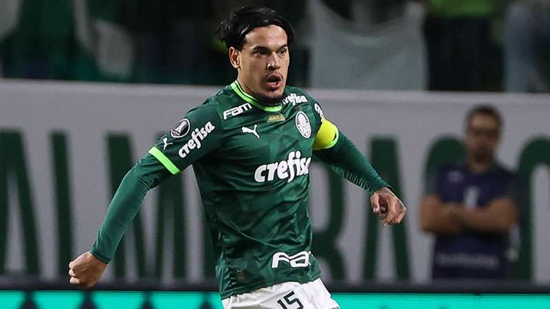 Gustavo Gómez em jogo pelo Palmeiras contra o Deportivo Pereira, durante segunda partida válida pelas quartas de final da Libertadores 2023, no Allianz Parque.