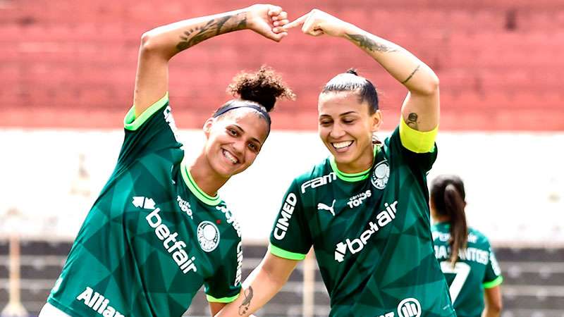 Palmeiras marca 11 gols e aplica goleada no Paulista Feminino.