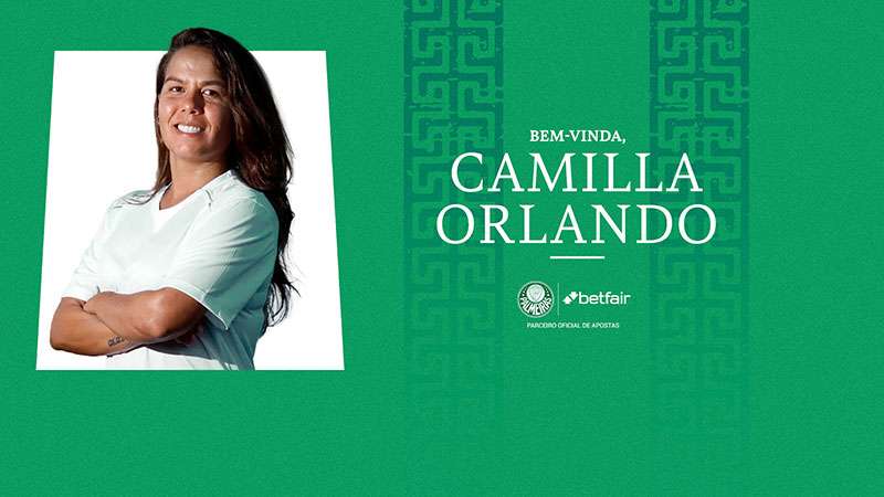 Palmeiras anuncia Camilla Orlando como nova técnica para o time feminino.