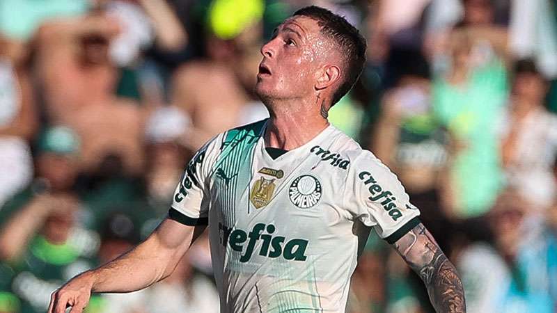 Aníbal Moreno em jogo do Palmeiras contra o Novorizontino, durante partida válida pela primeira rodada do Paulistão 2024, no Estádio Dr. Jorge Ismael de Biasi.