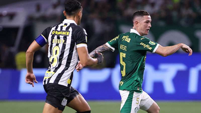 Aníbal Moreno em jogo do Palmeiras contra o Santos, durante partida válida pela terceira rodada do Paulistão 2024, no Allianz Parque.