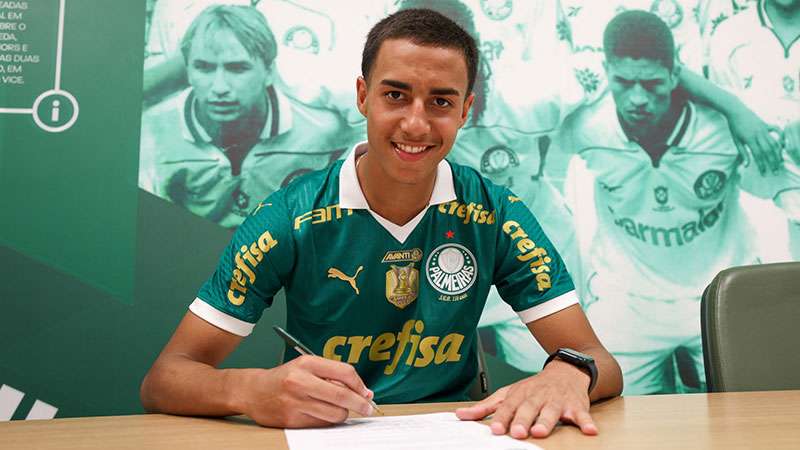 Palmeiras renova com zagueiro destaque das categorias de base.