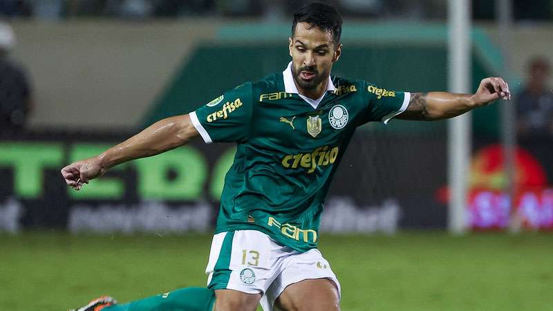 Luan em partida pelo Palmeiras contra o Mirassol, válida pela décima rodada do Paulistão 2024, na Arena Barueri, em Barueri-SP.