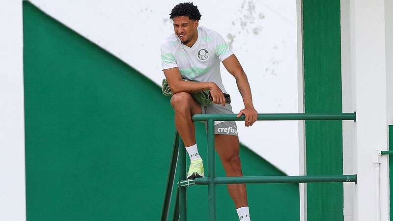 Murilo durante treinamento do Palmeiras na Academia de Futebol, em São Paulo-SP.