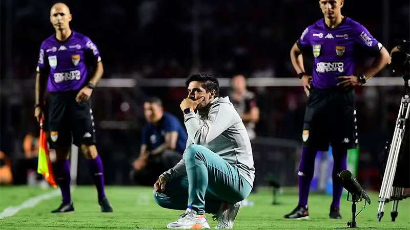 Sentiu? Abel não concede entrevista coletiva no Morumbi por veto do rival.