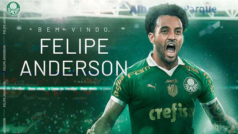 Palmeiras surpreende e anuncia contratação de Felipe Anderson.
