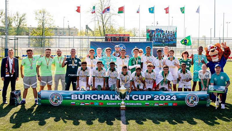 Equipe Sub-13 do Palmeiras vence Zenit-RUS com autoridade e conquista a Burchalkin Cup, na Rússia.