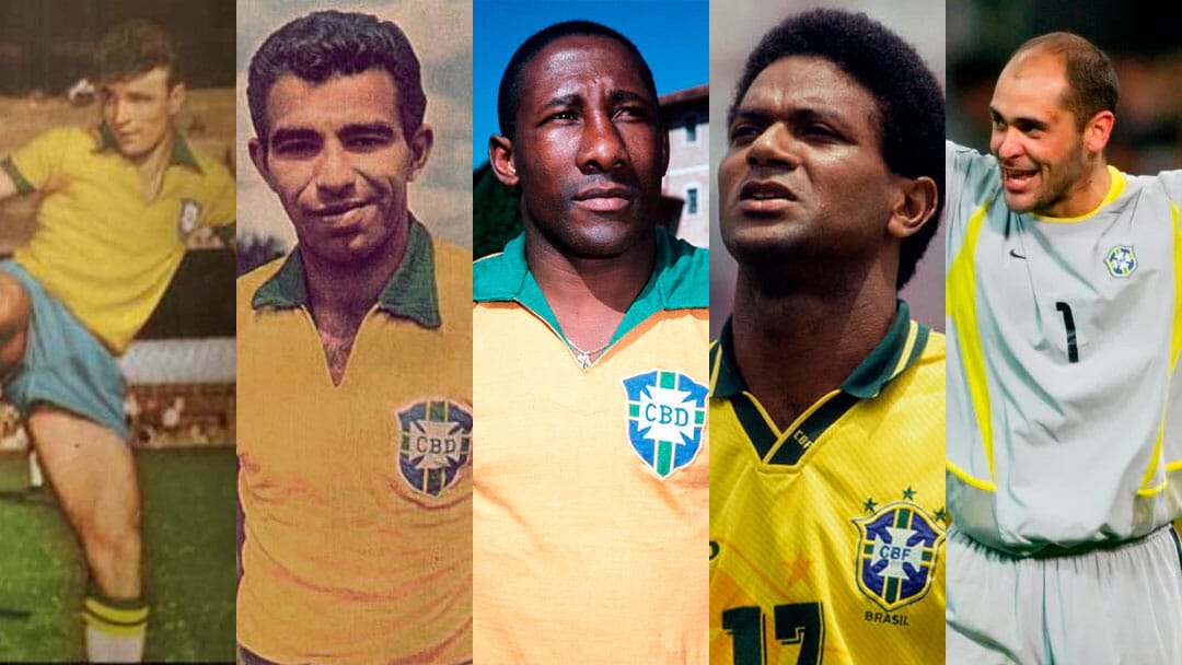 Dezenas de jogadores do Palmeiras já vestiram a camisa da seleção brasileira