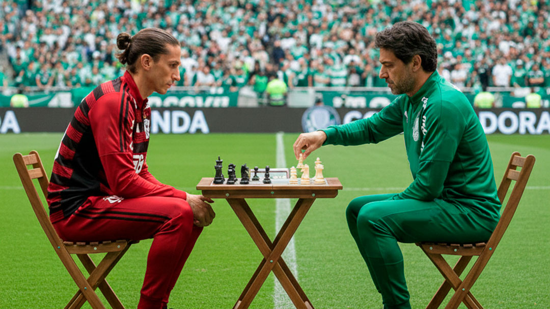 Abel Ferreira e Filipe Luis